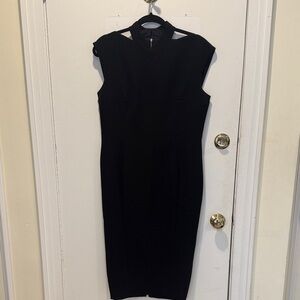 Victoria Beckham Black Midi Dress